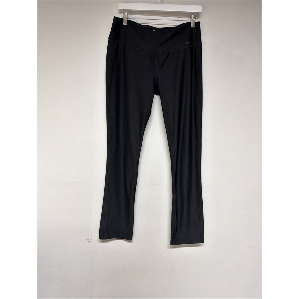 Nike Dri Fit Womens Straight Leg Leggings Size XL High Rise Black